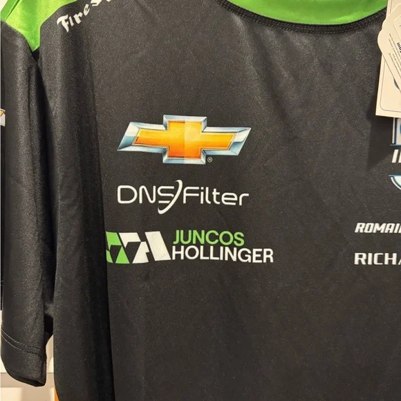 IndyCar Authentic Jersey -24- Grosjean number 77 Short Sleeve Performance Tee - Picture 5 of 9